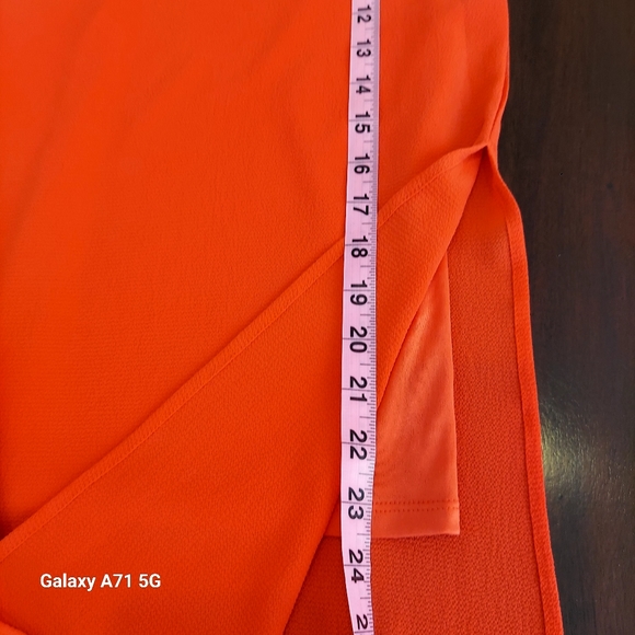 Bobeau Orange Crepe Tank  Shift Dress High Side Slits Sz M - Picture 9 of 15